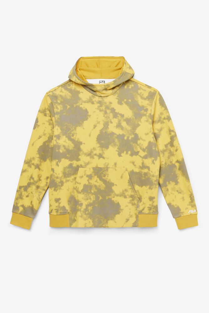 Fila Hoodie Markith Mens Yellow - India ACP-720146